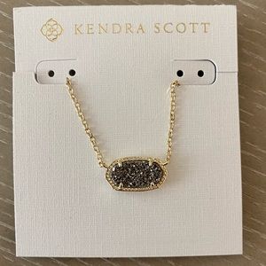 Kendra Scott Elisa Necklace Platinum Drusy